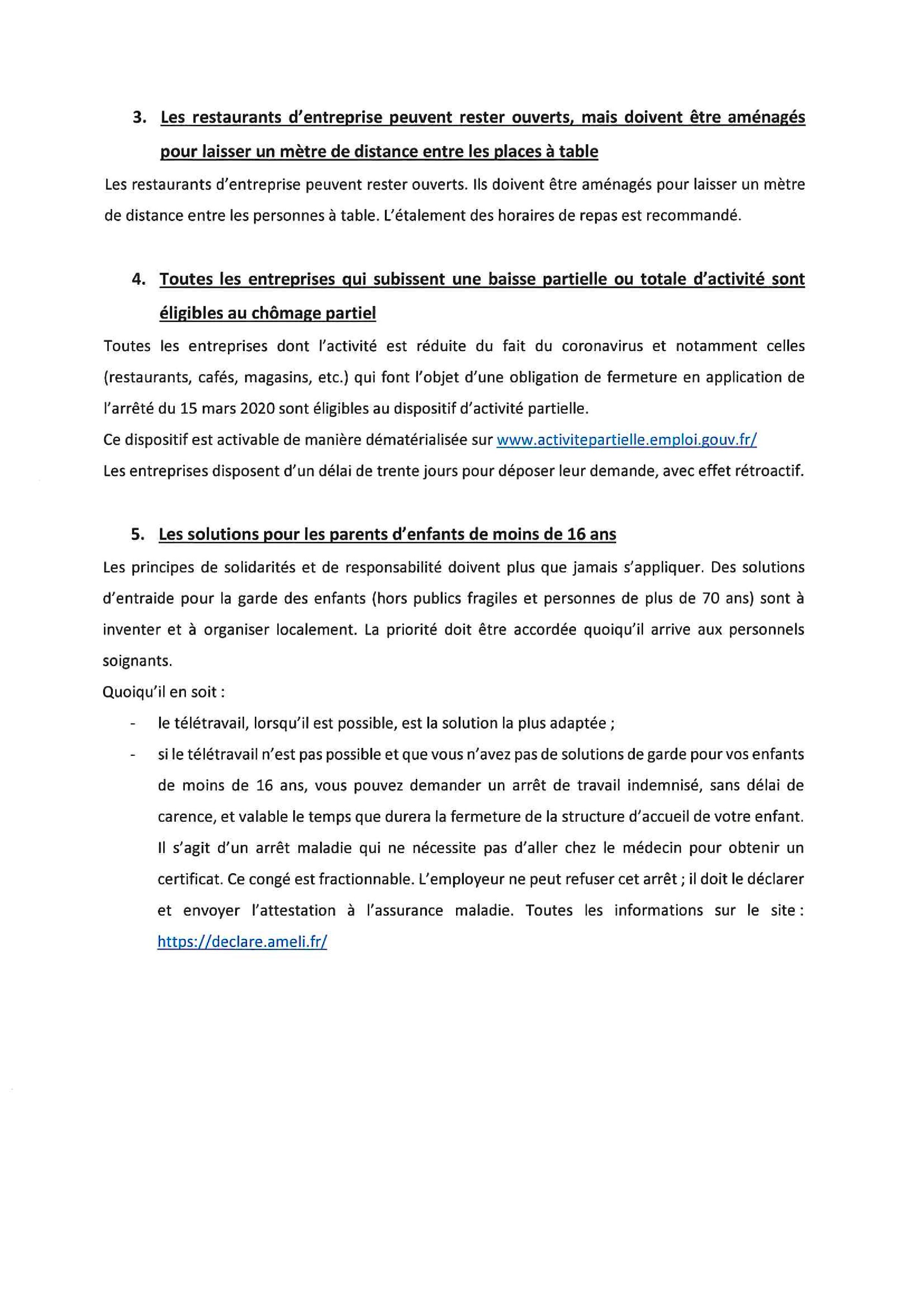 Coronavirus et monde du travail