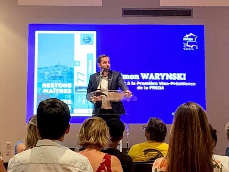 Discours de Simon Warynski - nouveau Premier Vice-président de la FNUJA Discours de Simon Warynski - nouveau Premier Vice-président de la FNUJA