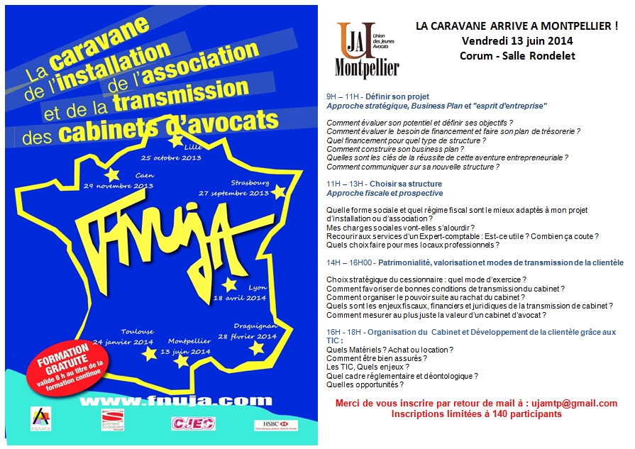 CARAVANE DE L'INSTALLATION : Date supplémentaire !