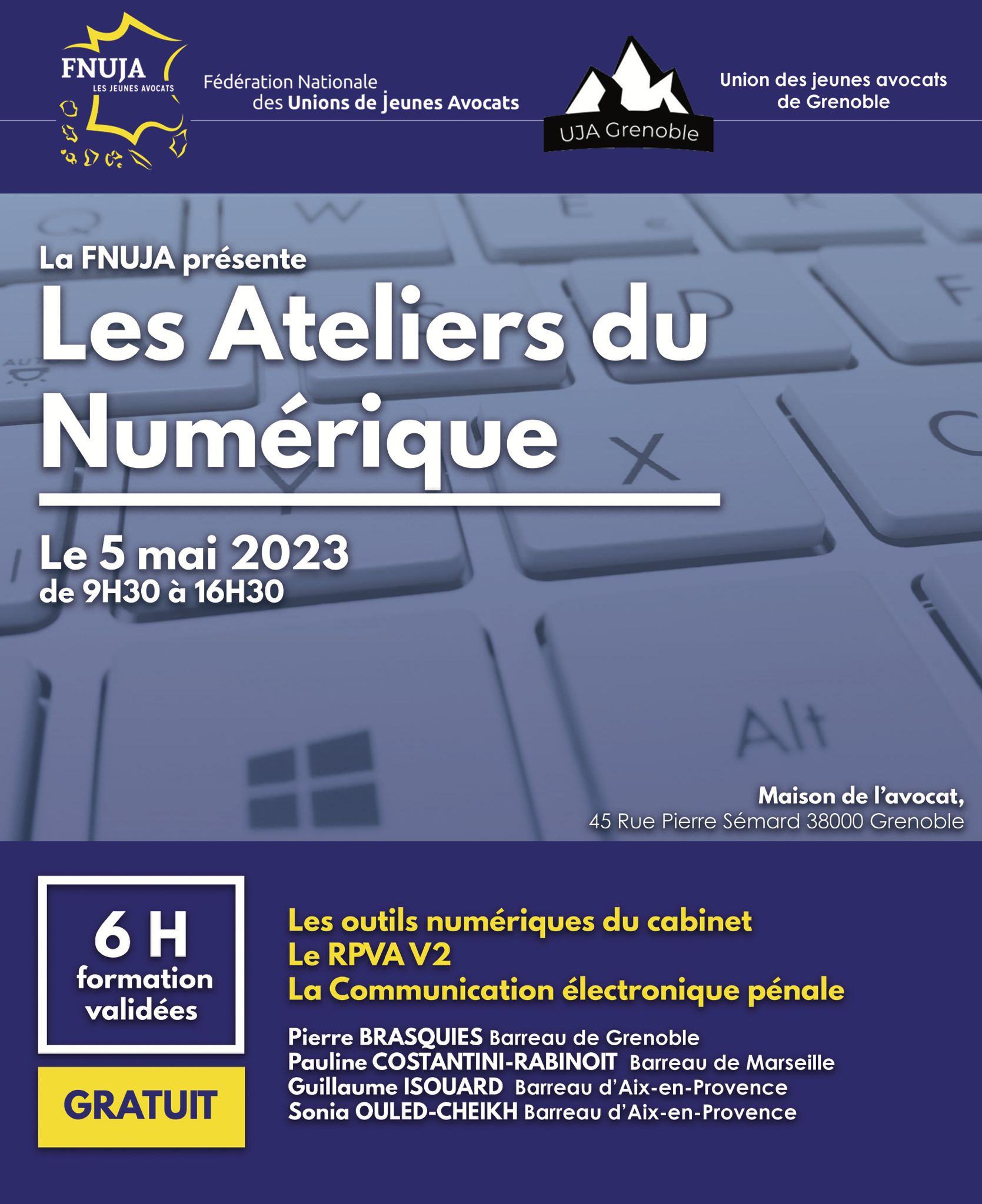 Les Ateliers du Numérique de la FNUJA : prochain arrêt à Grenoble ! Les Ateliers du Numérique de la FNUJA : prochain arrêt à Grenoble !