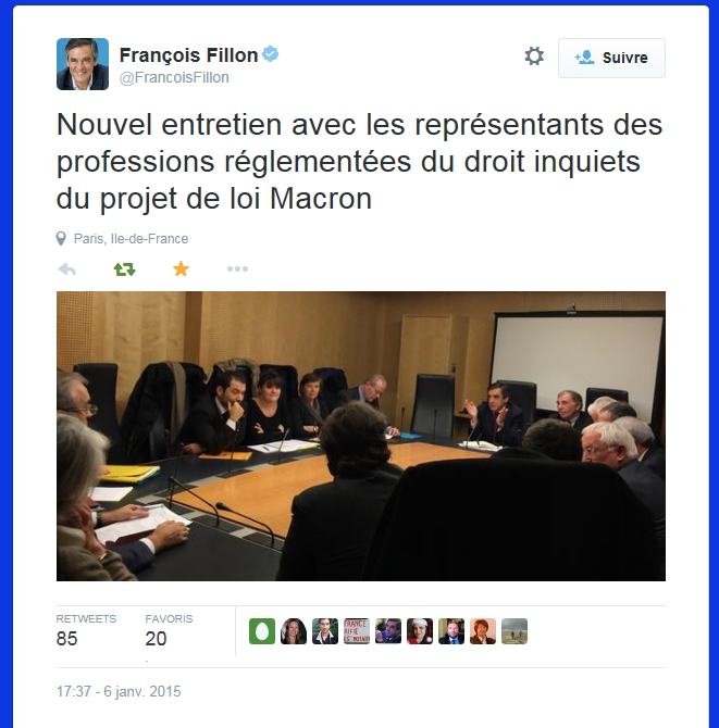 Audition de la FNUJA par les députés FILLON et Houillon