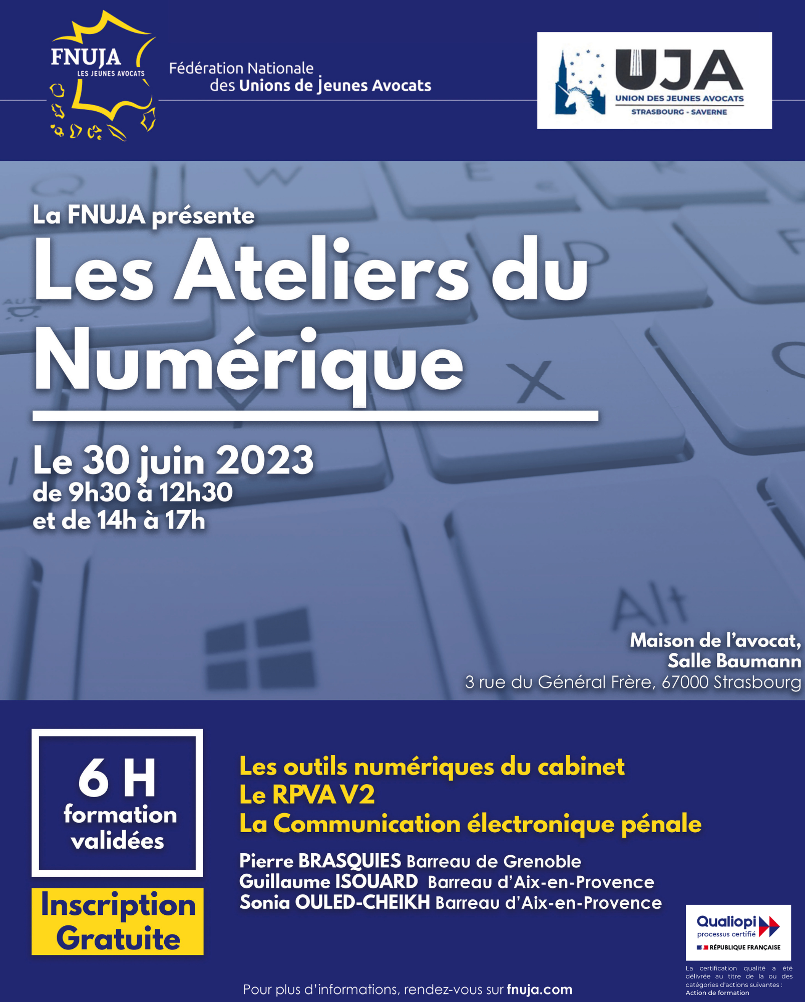 Les Ateliers du Numérique de la FNUJA : prochain arrêt à Strasbourg !