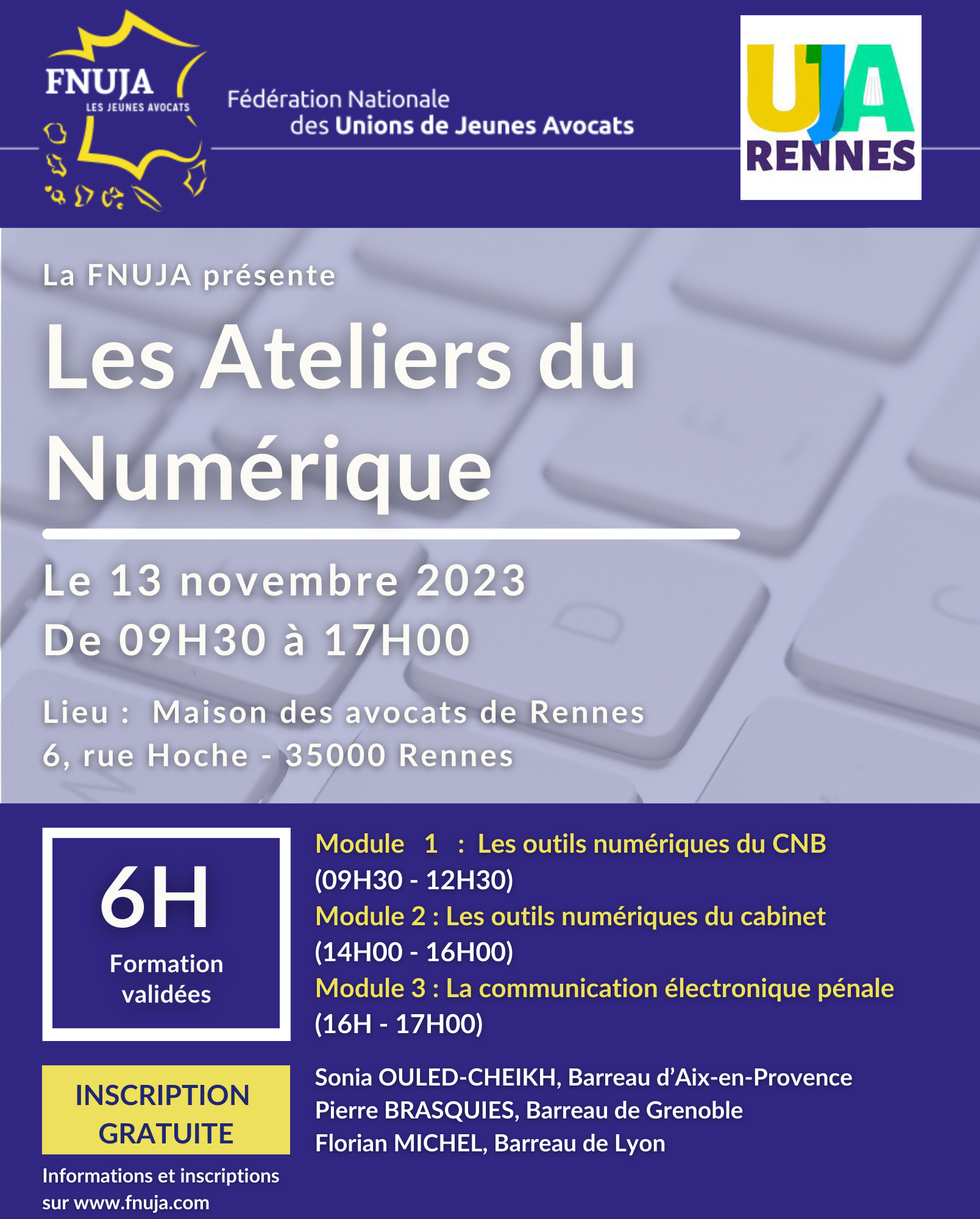 Les Ateliers du Numérique de la FNUJA : prochain arrêt à Rennes !