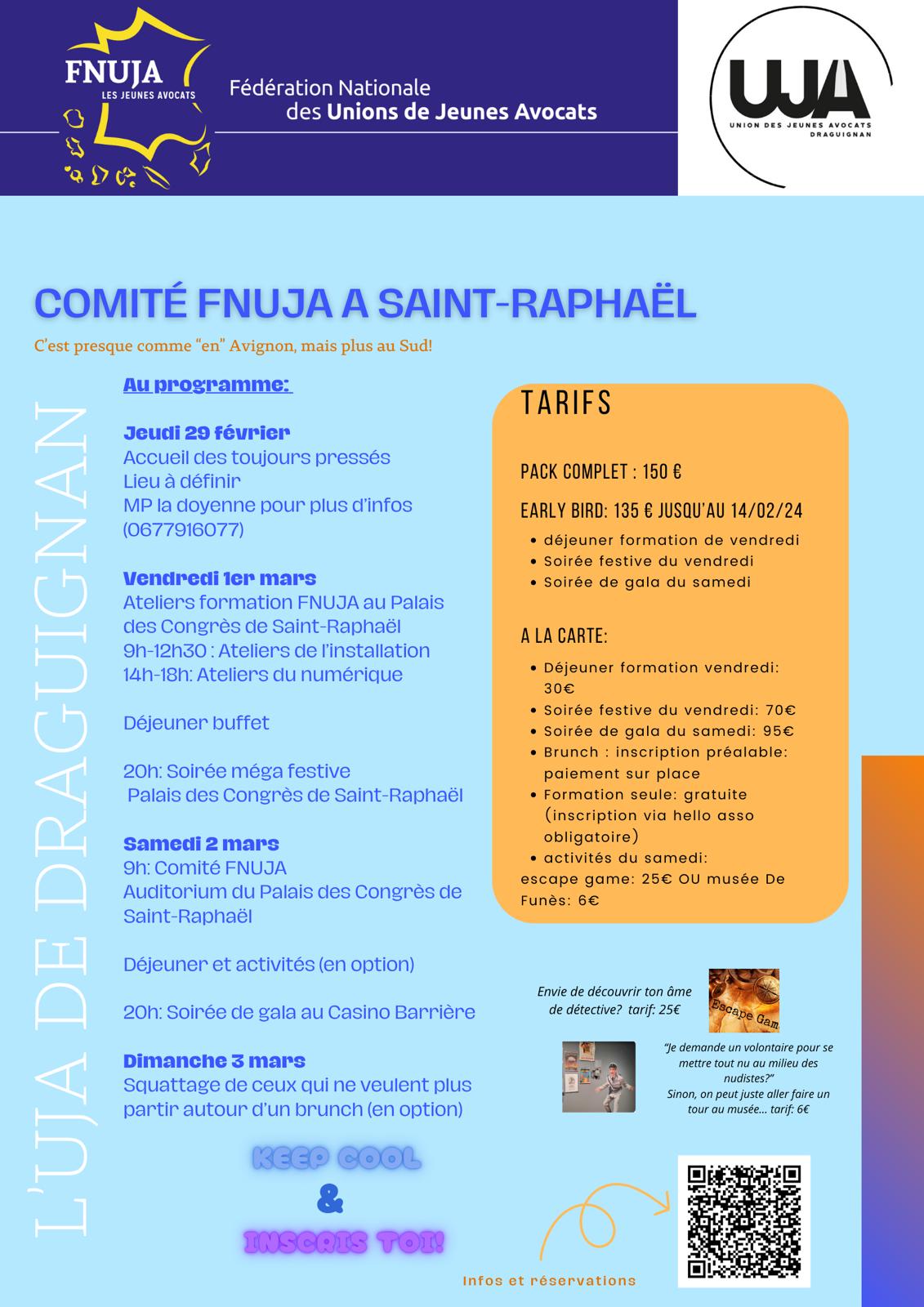 Comité décentralisé de Saint-Raphaël, du 29 février au 3 mars 2024