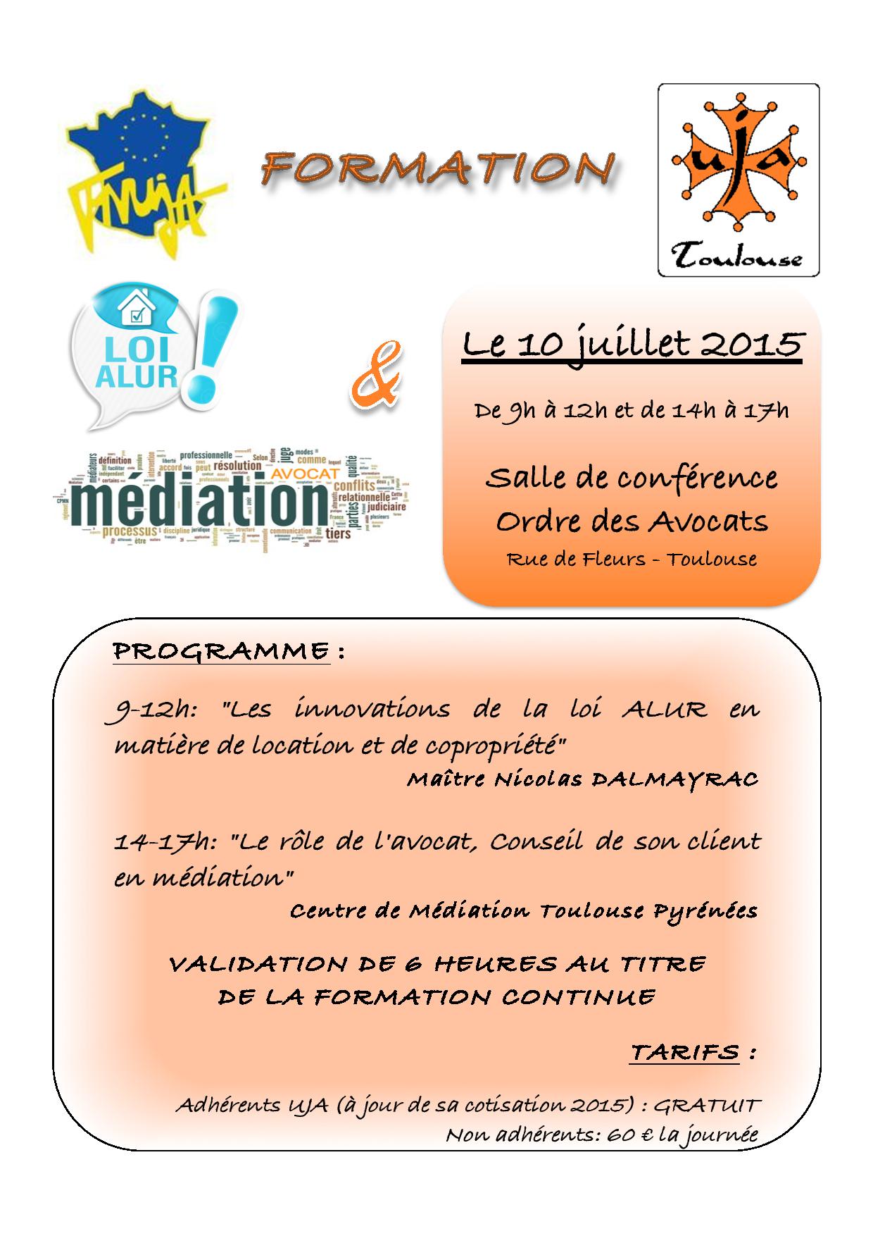 TOULOUSE - Formations : Loi ALUR et Médiation