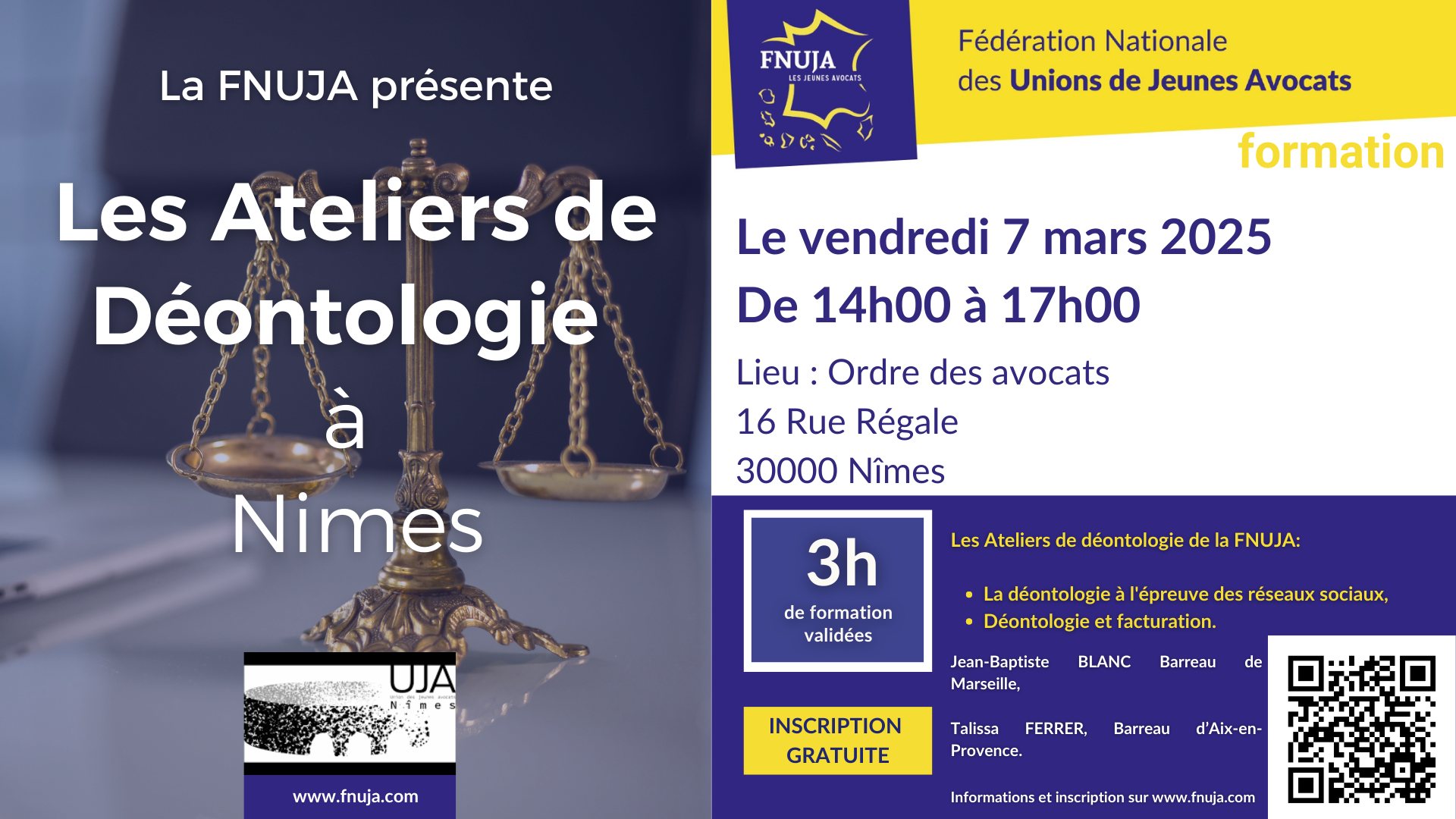 Les Ateliers de la Déontologie de la FNUJA à Nîmes