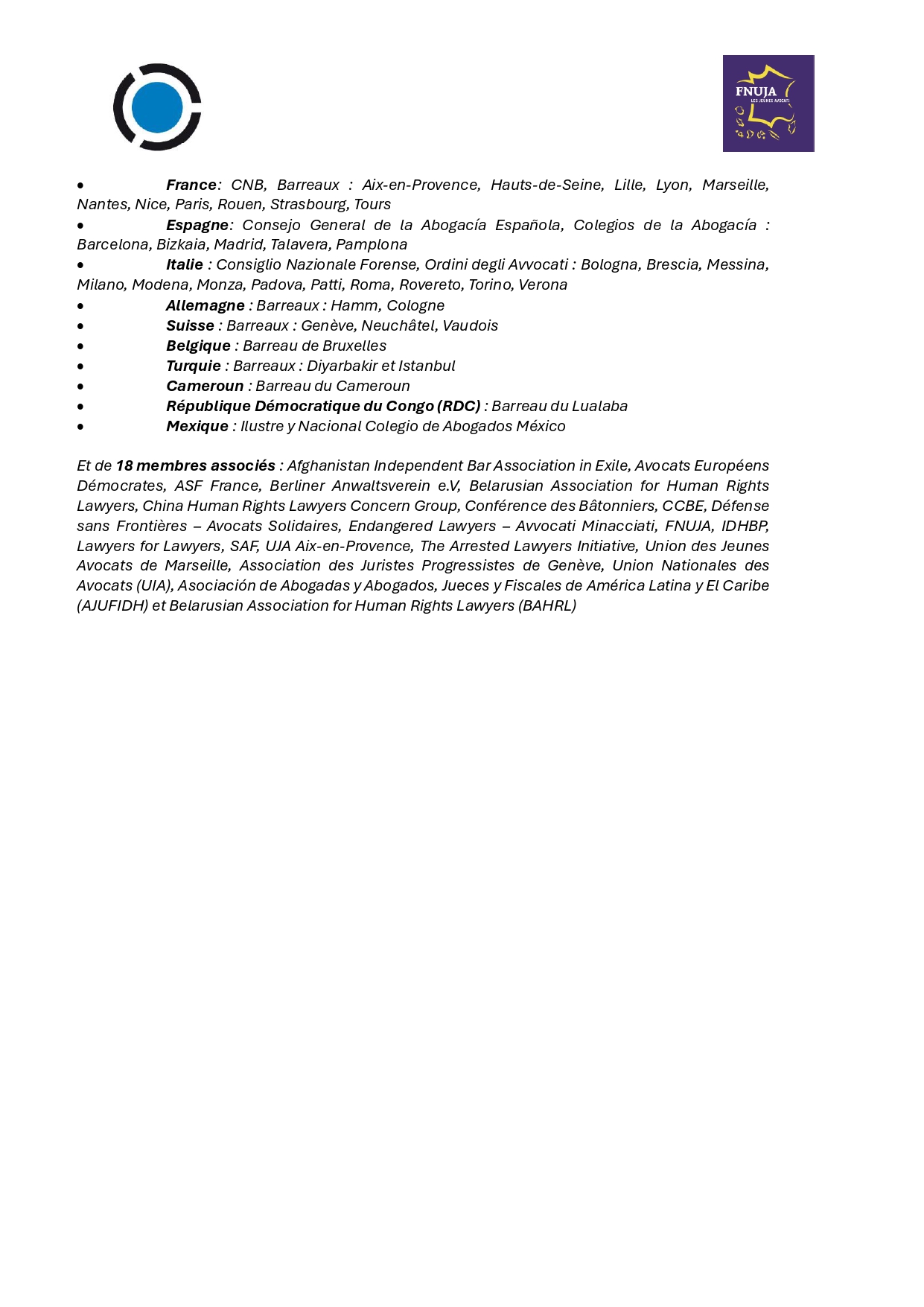 Journée mondiale de l'avocat.e en danger 2026 - États-Unis