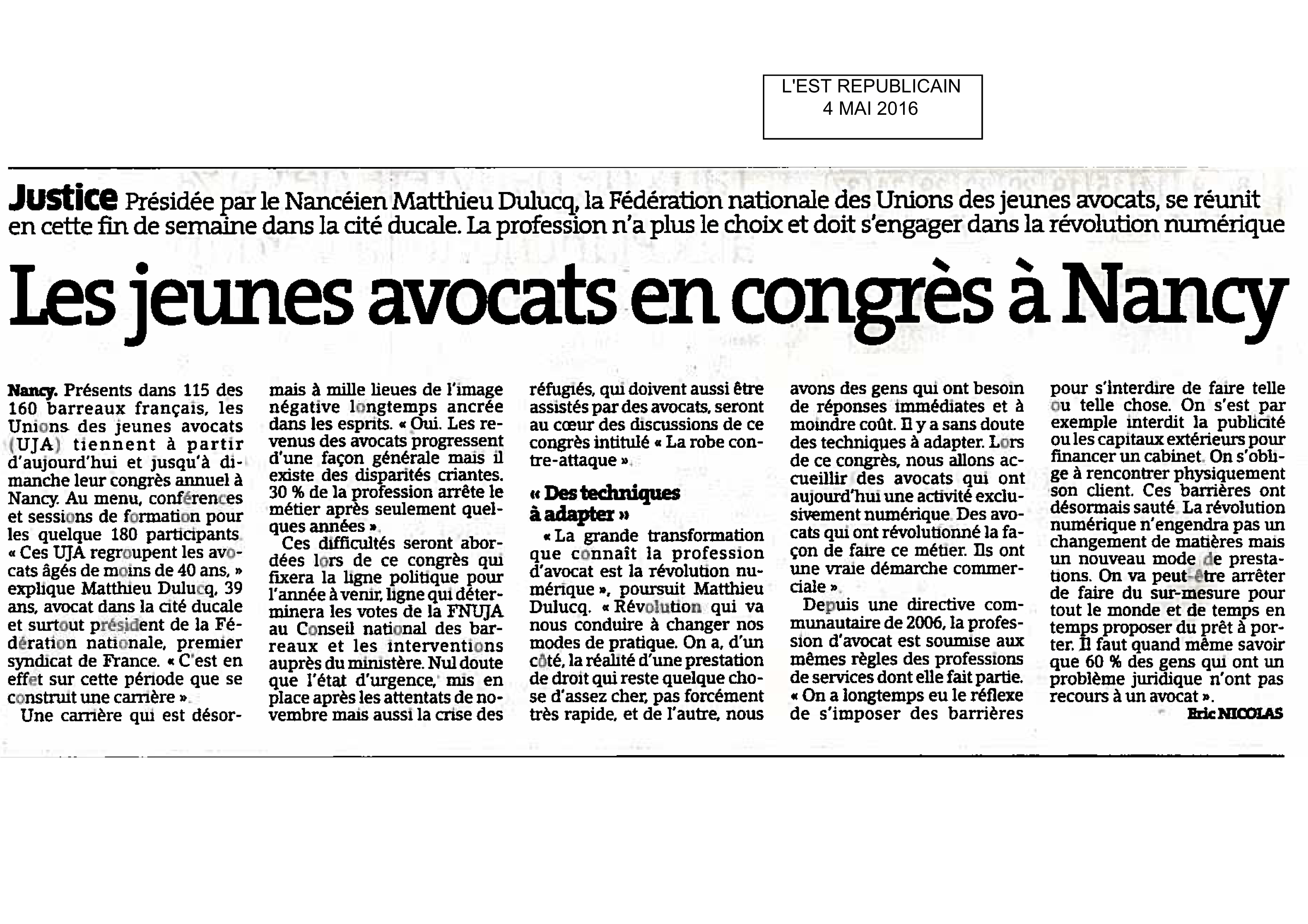 73ème Congrès à NANCY