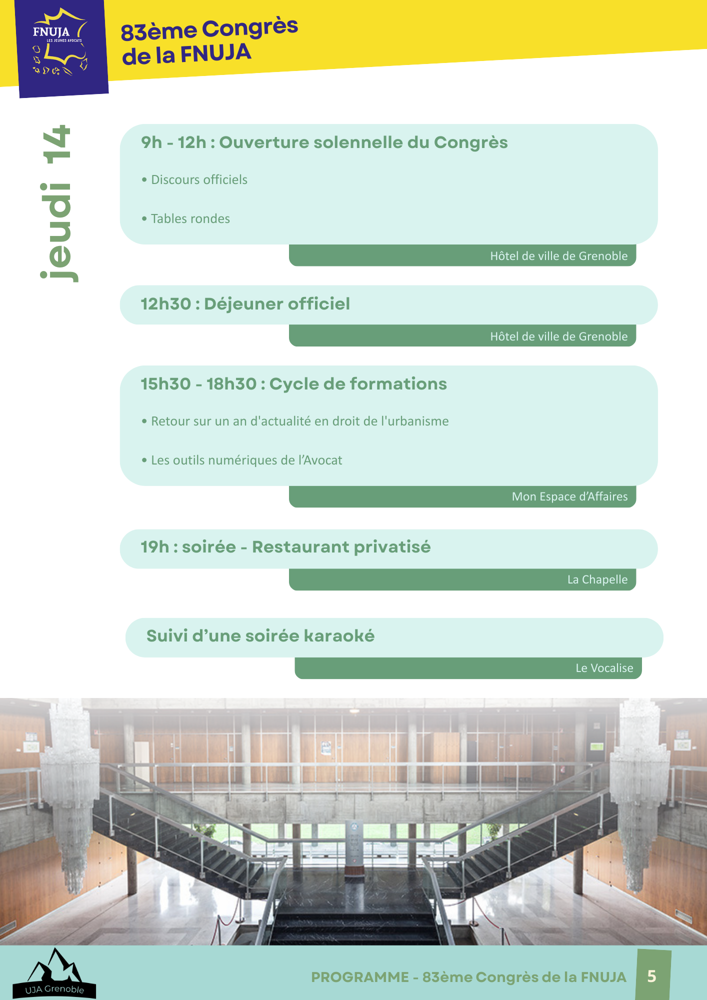 83ème congrès de la FNUJA à Grenoble : « Les jeunes avocats prennent de la hauteur »