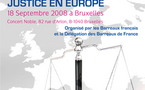 Colloque à Bruxelles le 18 septembre : L’accès du citoyen au droit et à la justice en Europe. 