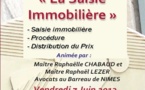 NIMES : Formation : La Saisie Immobilière