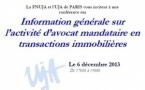 FORMATION : Informations Générales sur l'Activité de Mandataires en Transactions Immobilières