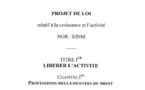 Le projet de loi relative à la croissance et à l'activité...