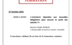 LYON - Formation: Comment répondre aux nouvelles obligations pour assurer la santé des salariés ?
