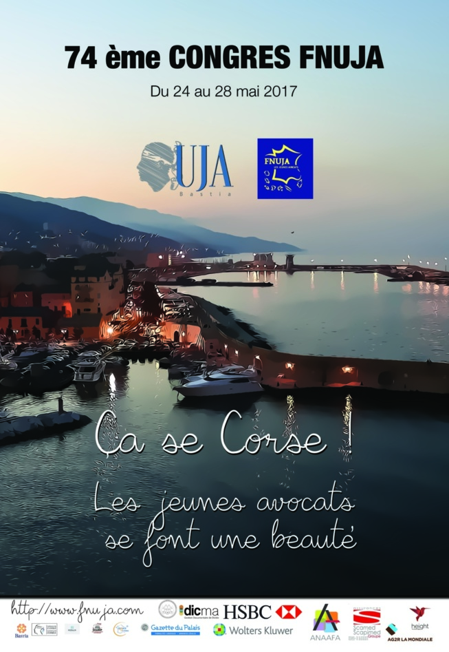 74eme Congrès de la FNUJA à Bastia du 24 au 28 mai 2017