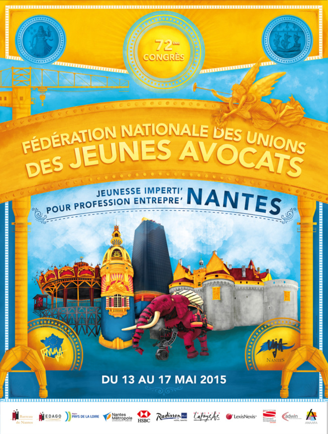 72eme CONGRES DE LA FNUJA à Nantes du 13 au 17 mai 2015