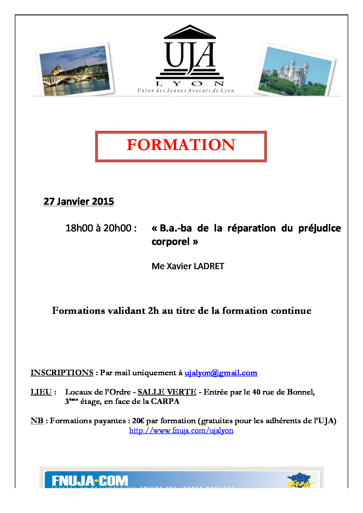 FORMATION 27 Janvier 2015 FORMATION 27 Janvier 2015
