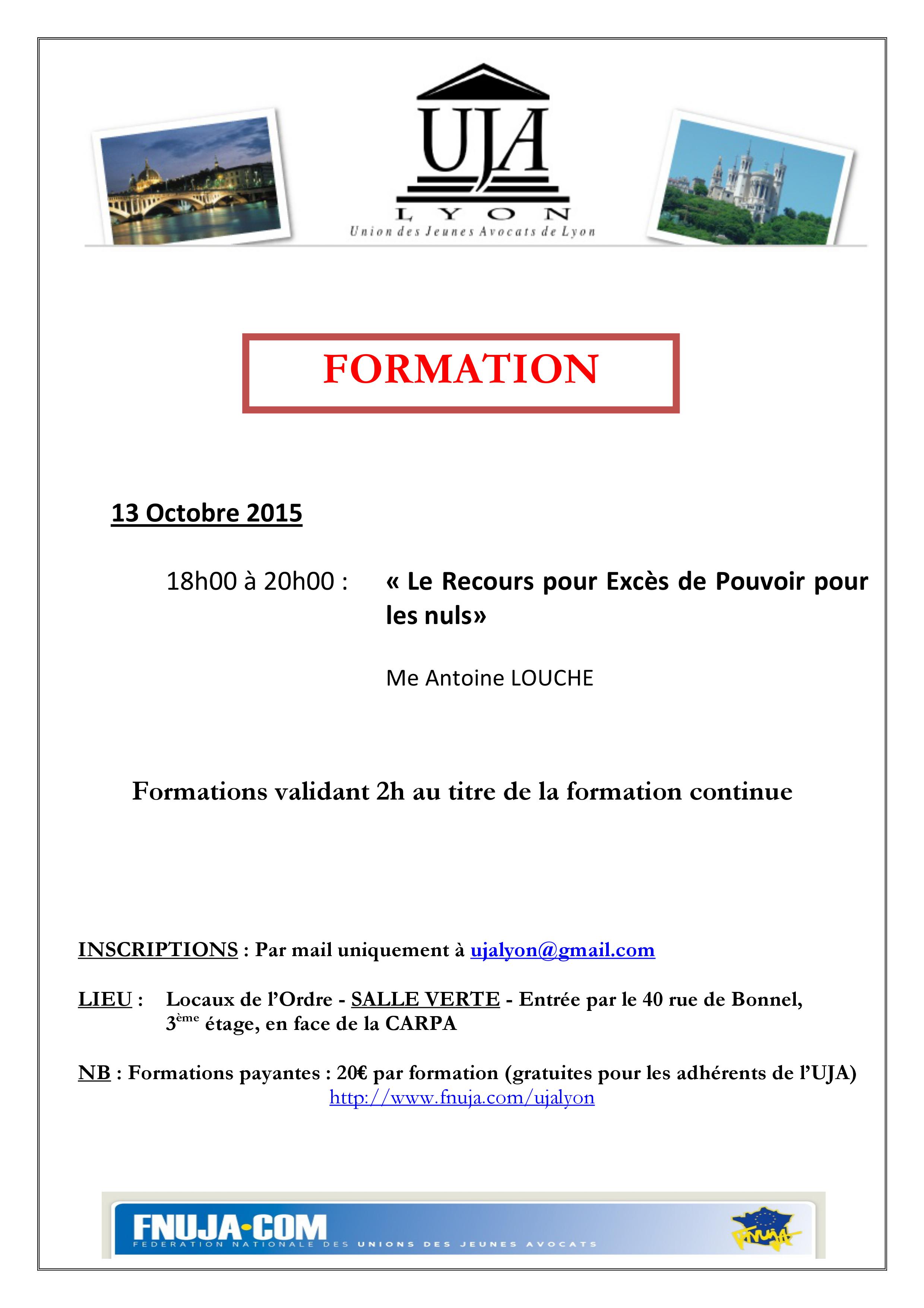 FORMATION DU 13 OCTOBRE 2015