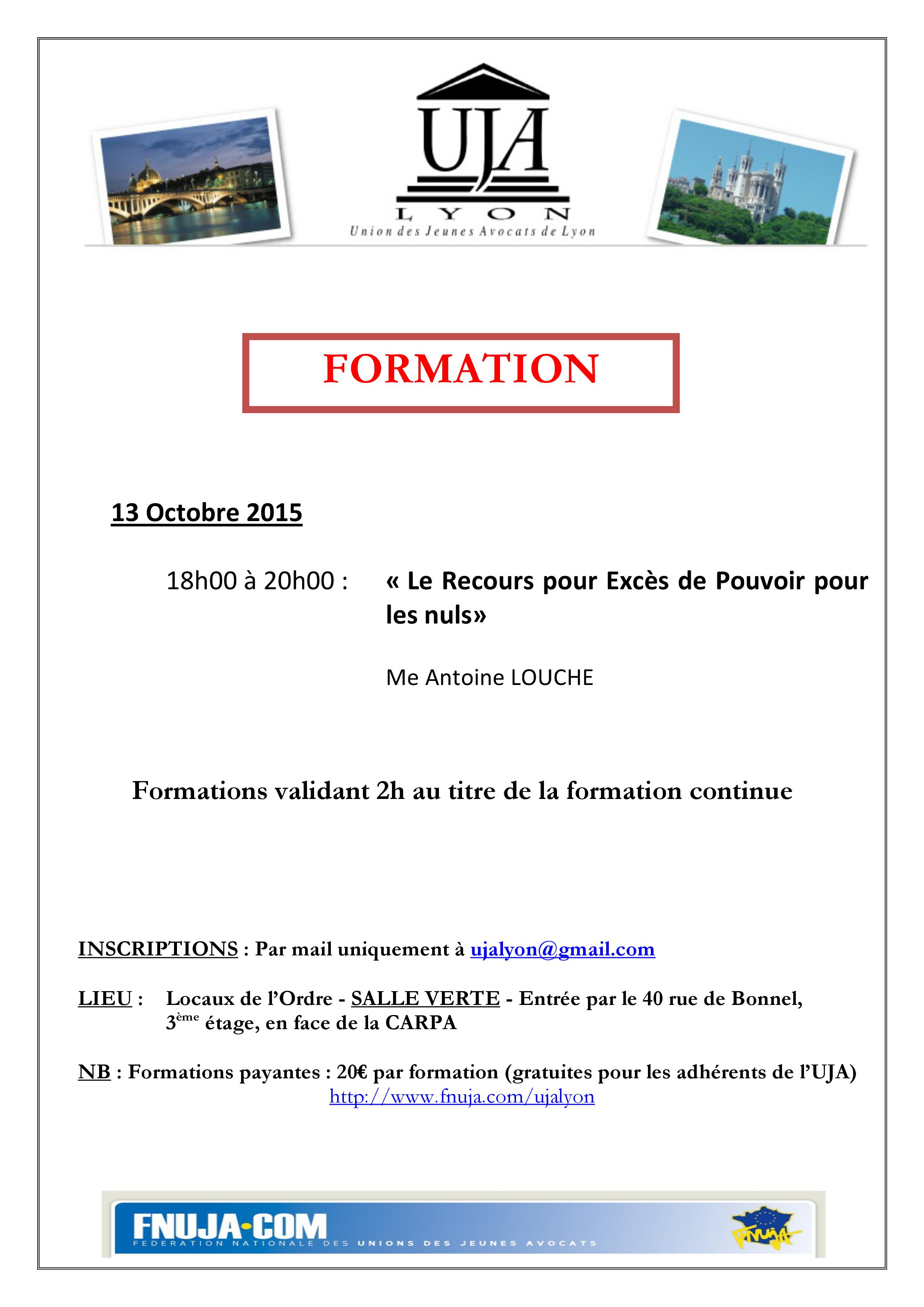 FORMATION DU 13 OCTOBRE 2015 FORMATION DU 13 OCTOBRE 2015