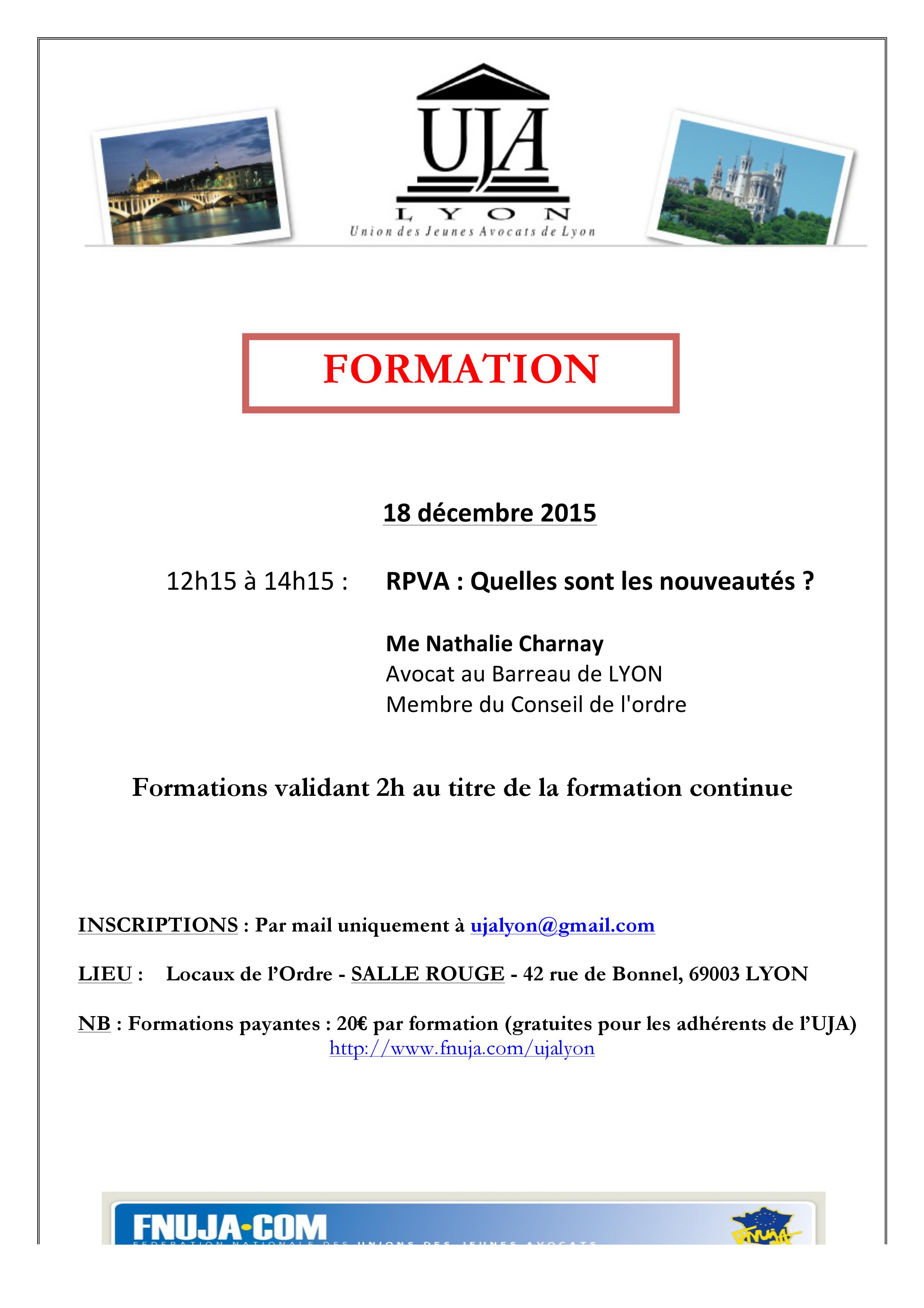 FORMATION 18 DECEMBRE 2015 FORMATION 18 DECEMBRE 2015