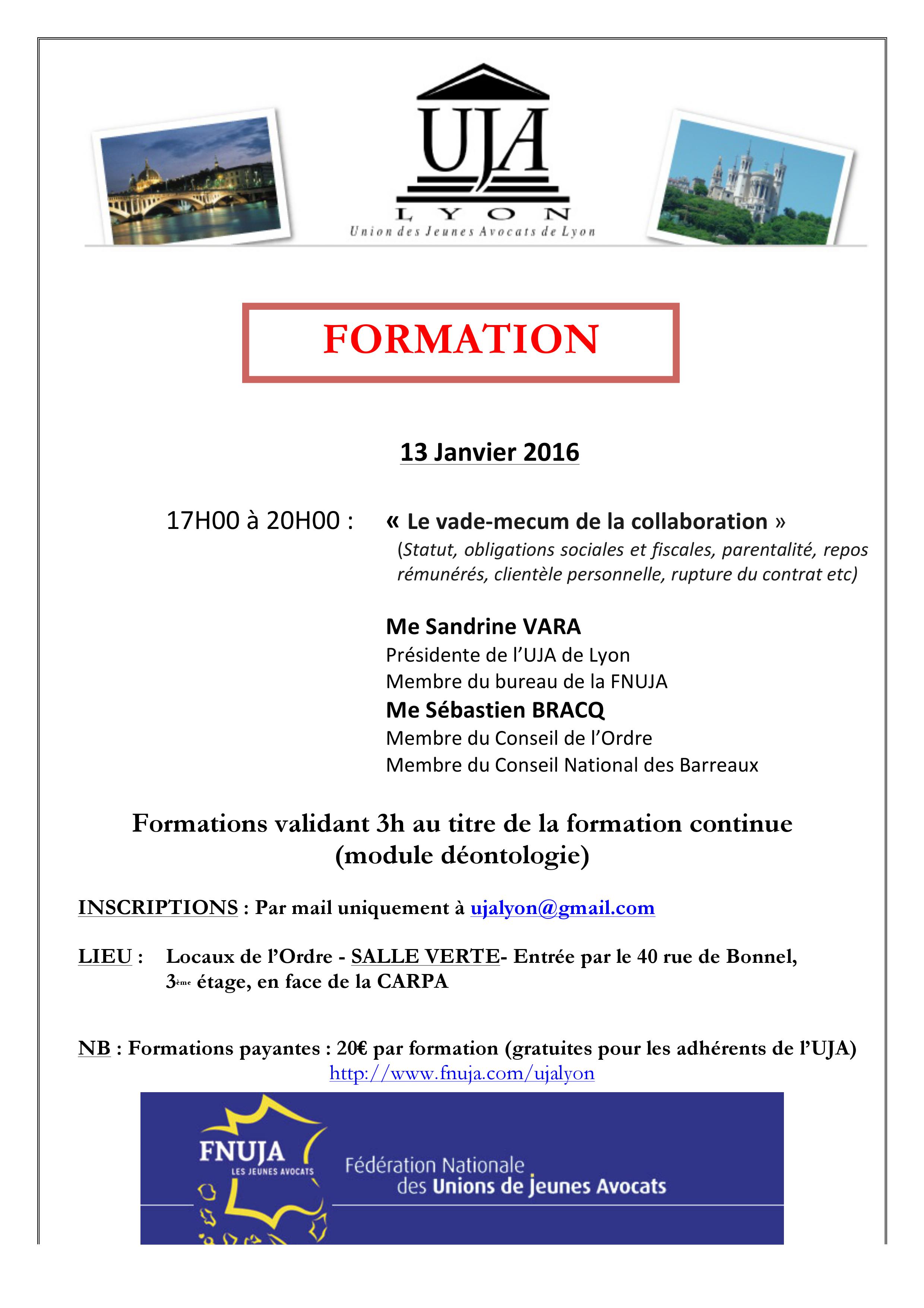 FORMATION 13 JANVIER 2016