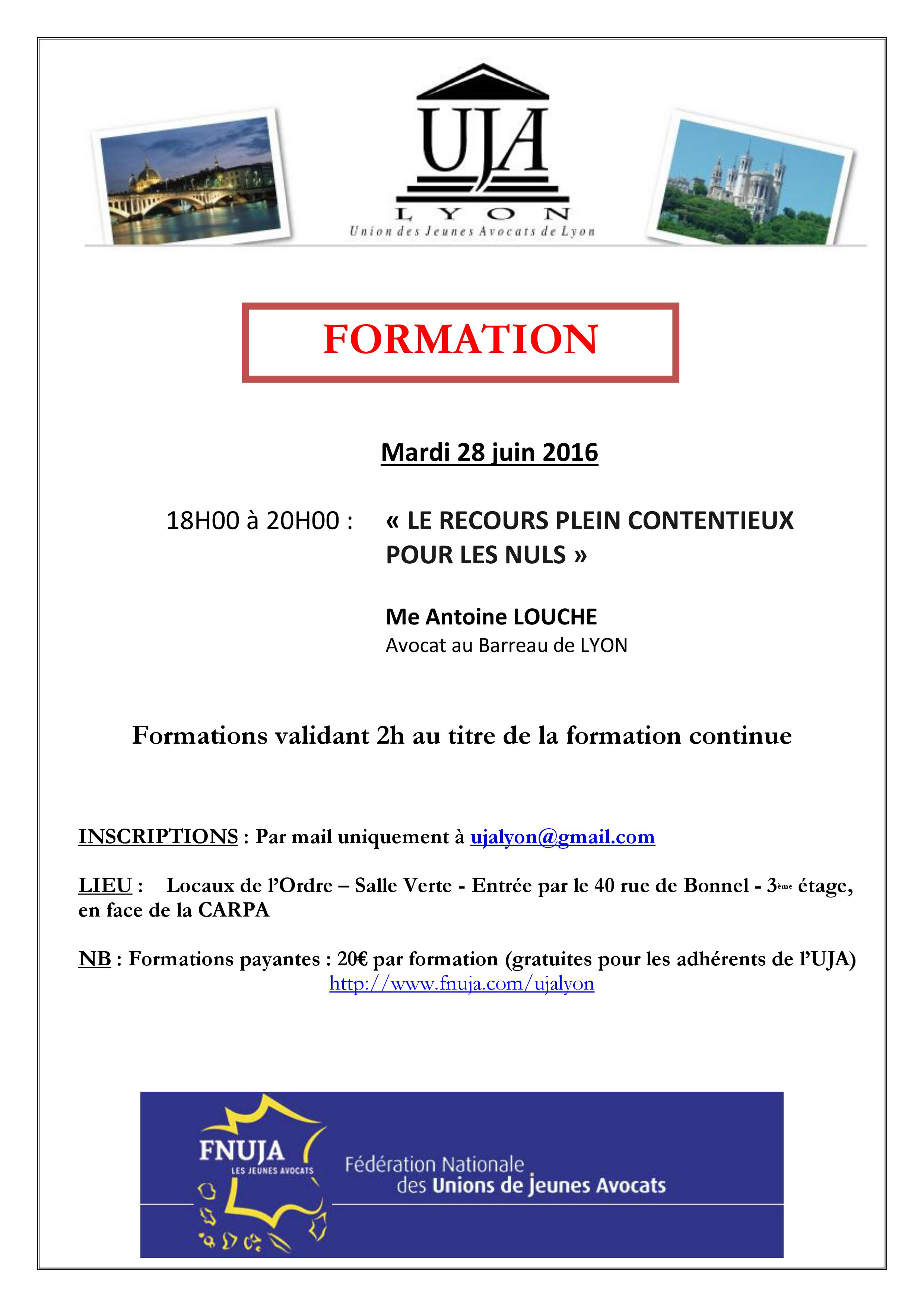 FORMATION DU 28 JUIN 2016