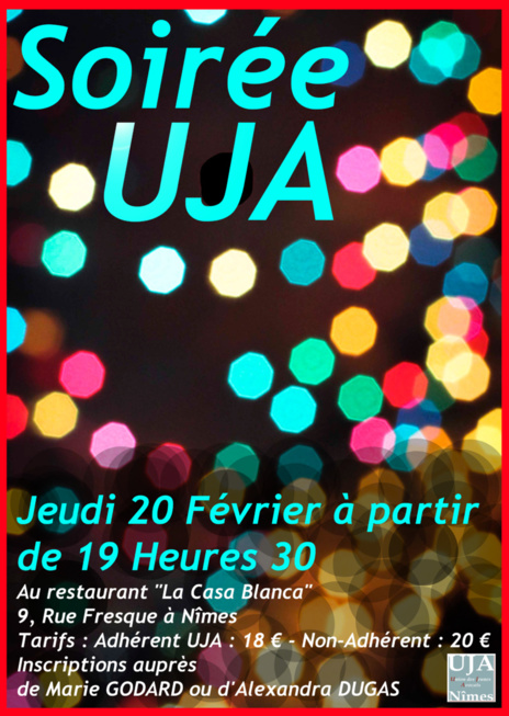 Soirée UJA le 20 Février 2014
