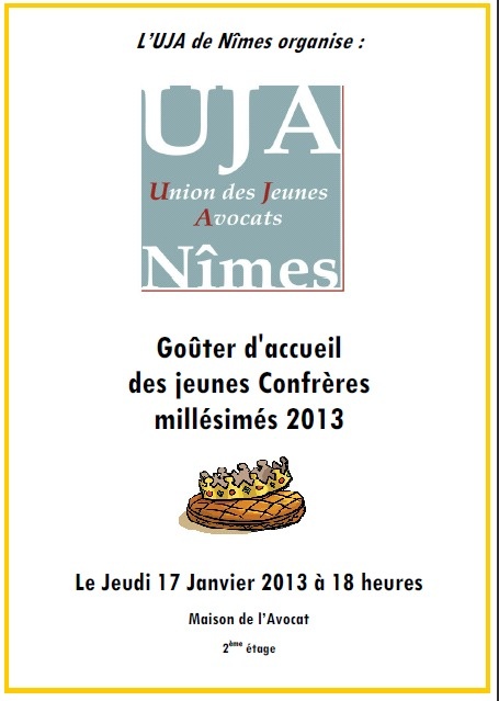 Goûter d'accueil des Jeunes Confrères millésimés 2013