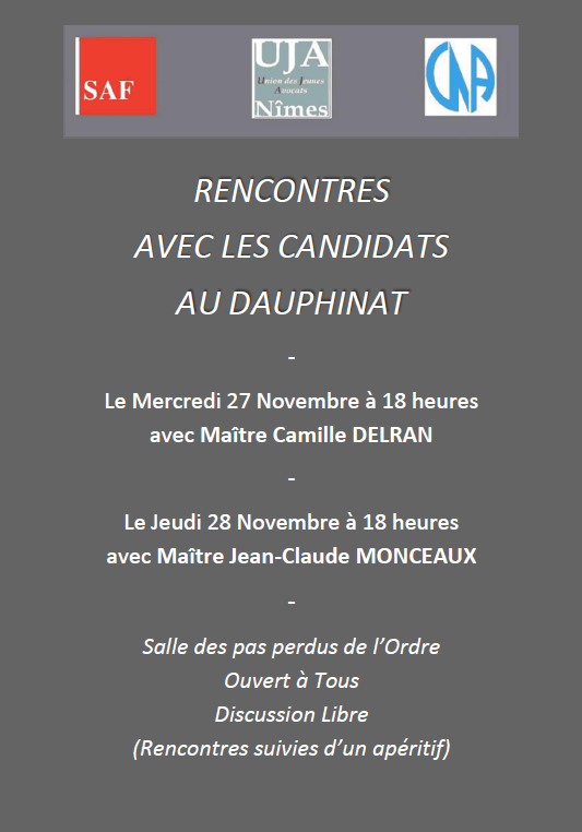 Rencontres avec les candidats au Dauphinat Rencontres avec les candidats au Dauphinat