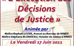 Formation organisée par l'UJA de Nîmes et la FNUJA le 17 Juin 2011 sur le thème de "L'exécution des Décisions de Justice"